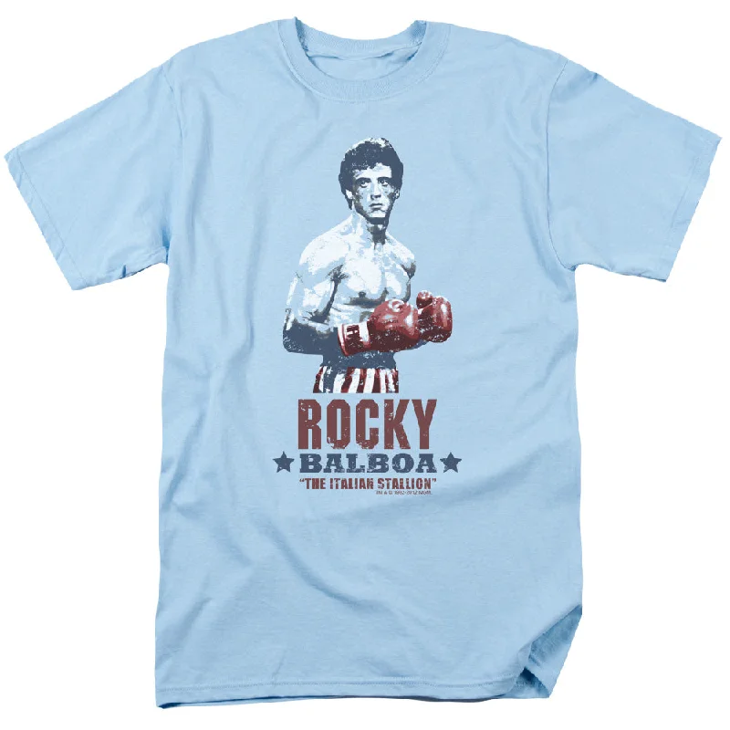 Rocky T-Shirt Italian Stallion Boxing Light Blue Tee