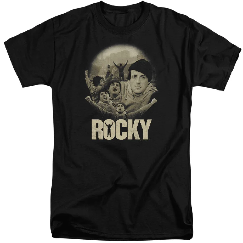 Rocky Tall T-Shirt Balboa Collage Black Tee