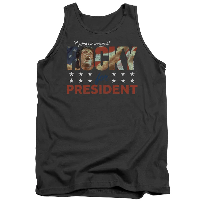 Rocky Tanktop Rocky For President Charcoal Tank