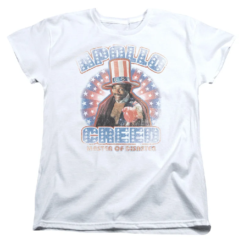 Rocky Womens T-Shirt Apollo Creed American White Tee