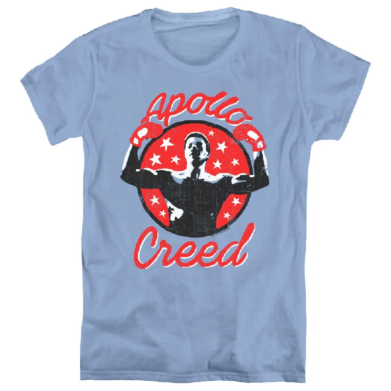 Rocky Womens T-Shirt Apollo Creed Star Carolina Blue Tee