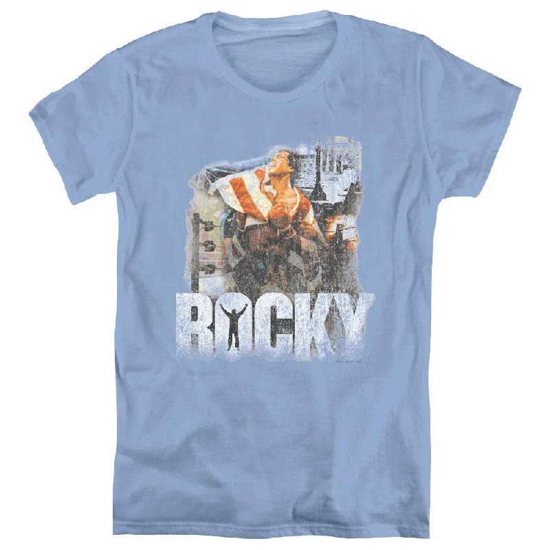 Rocky Womens T-Shirt Champion Vintage Photo Carolina Blue Tee