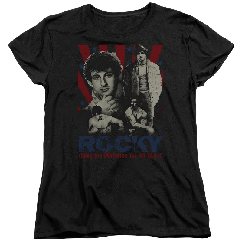 Rocky Womens T-Shirt Going the Distance Black Tee