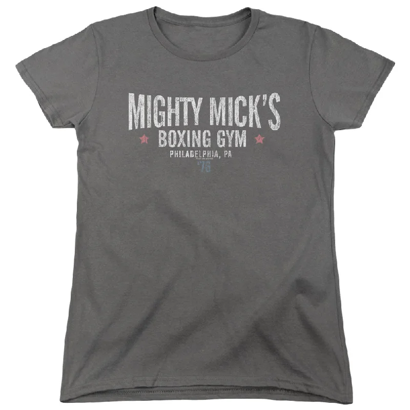 Rocky Womens T-Shirt Mighty Micks Boxing Charcoal Tee