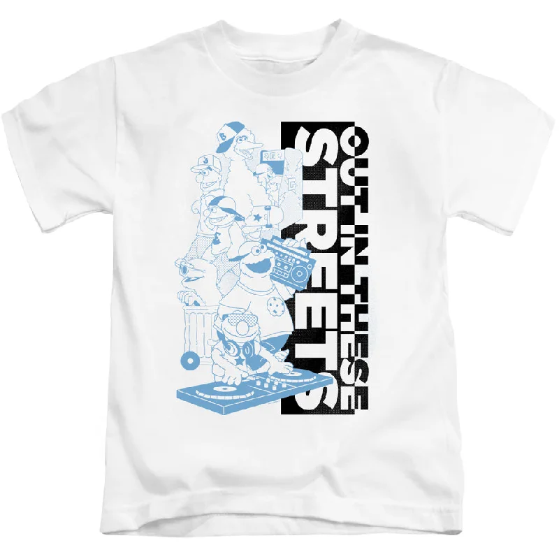 Sesame Street Boys T-Shirt Out in These Streets White Tee