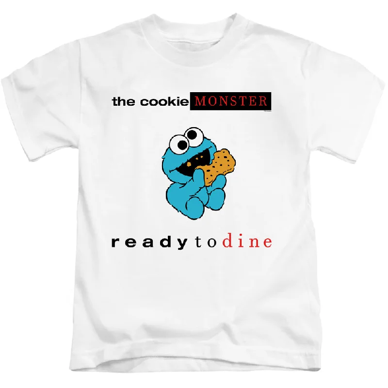 Sesame Street Boys T-Shirt Ready to Dine White Tee