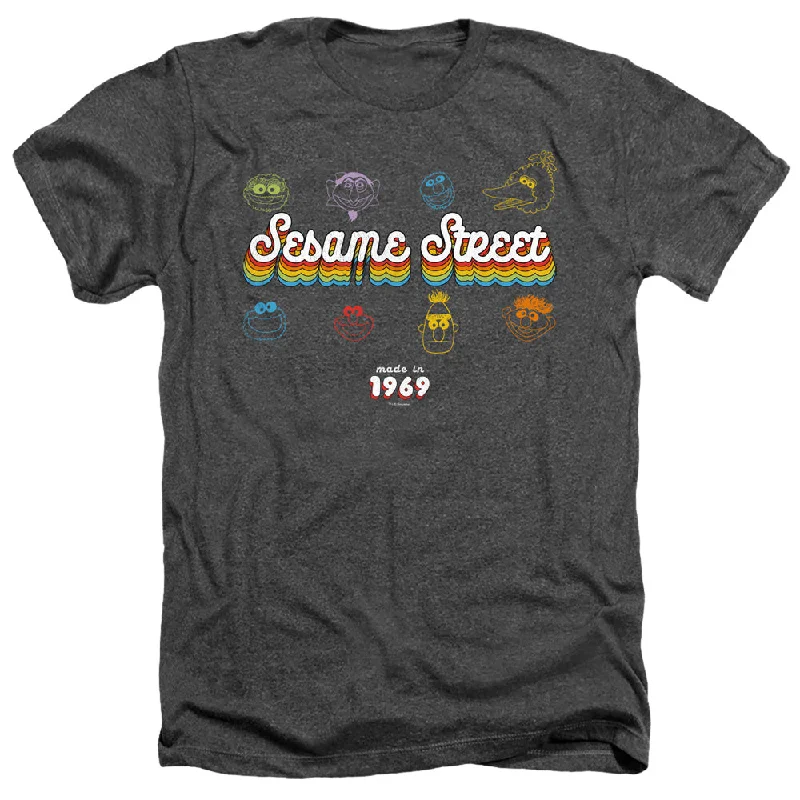 Sesame Street Heather T-Shirt Made in 1969 Charcoal Tee