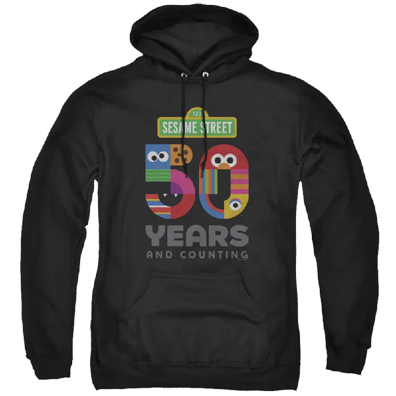 Sesame Street Hoodie 50th Anniversary Logo Black Hoody