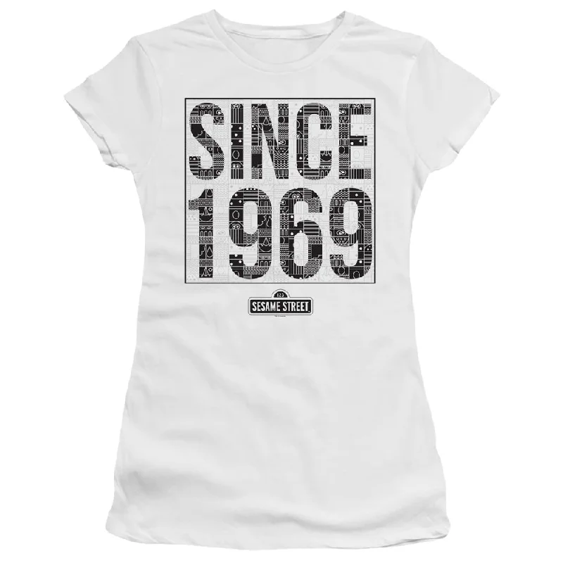 Sesame Street Juniors Premium T-Shirt Since 1969 White