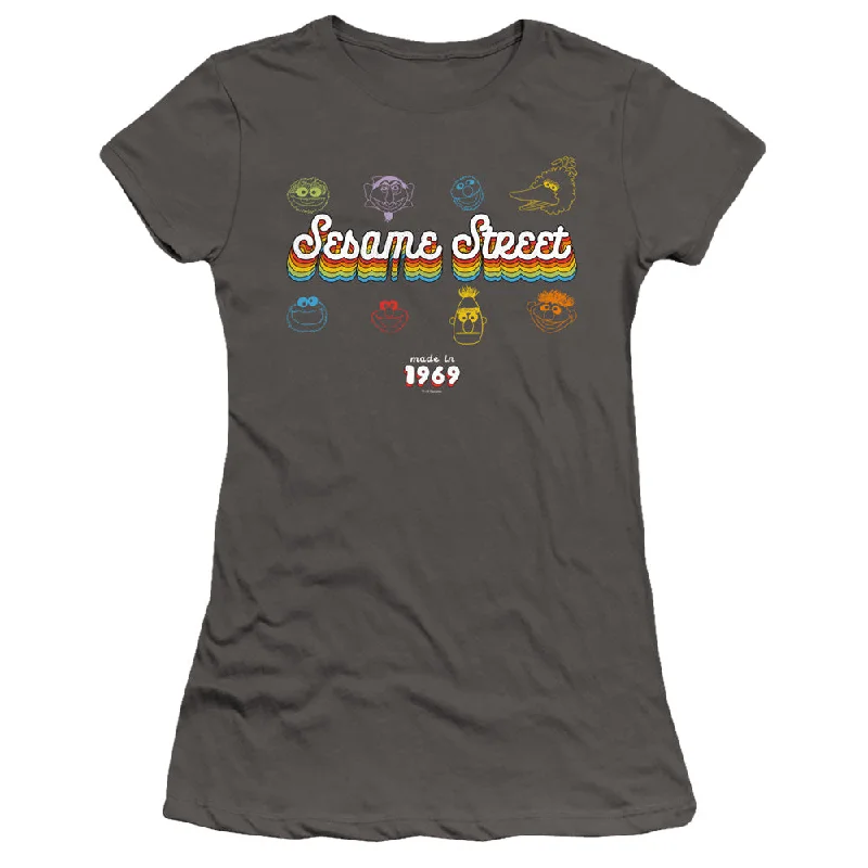 Sesame Street Juniors T-Shirt Made in 1969 Charcoal Premium Tee