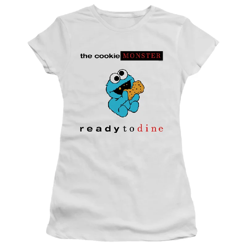 Sesame Street Juniors T-Shirt Ready to Dine White Tee