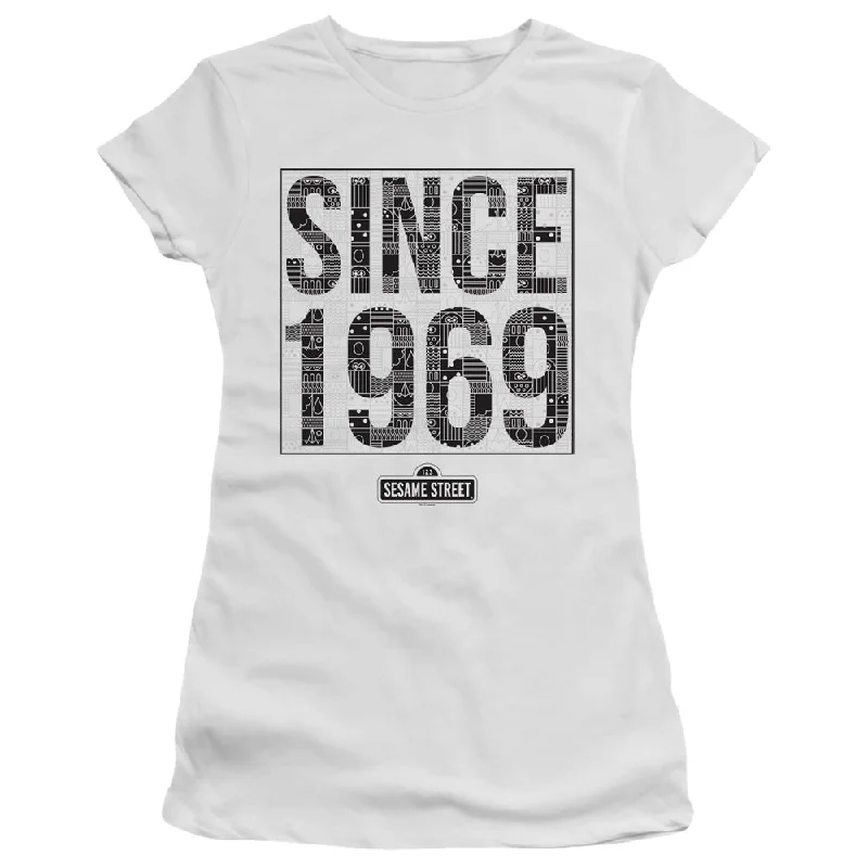 Sesame Street Juniors T-Shirt Since 1969 White Tee