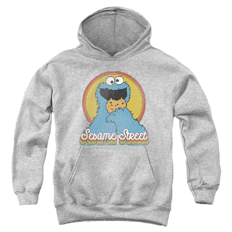 Sesame Street Kids Hoodie Cookie Monster Rainbow Heather Hoody