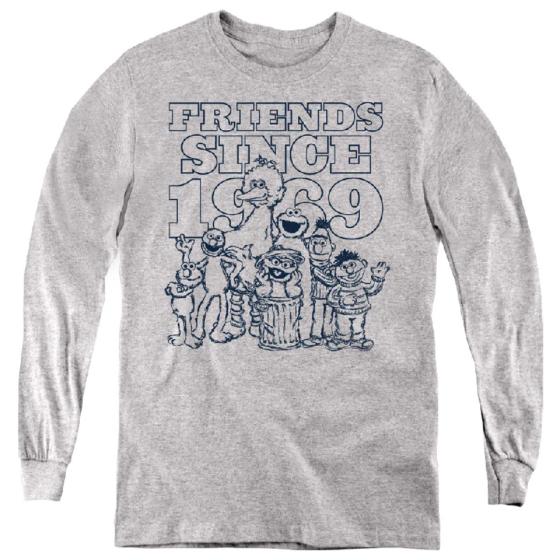 Sesame Street Kids Long Sleeve Friends Since 1969 Heather Tee