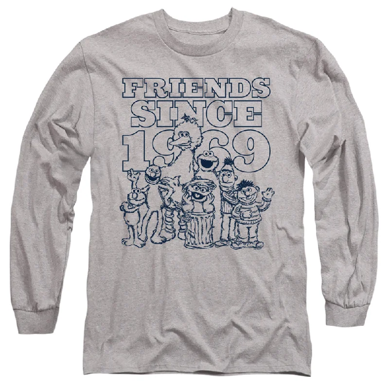 Sesame Street Long Sleeve T-Shirt Friends Since 1969 Heather Tee