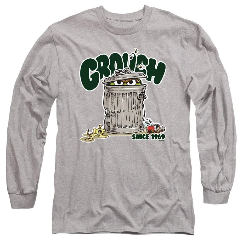 Sesame Street Long Sleeve T-Shirt Grouch Since 1969 Heather Tee