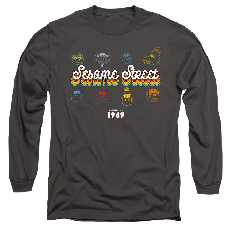 Sesame Street Long Sleeve T-Shirt Made in 1969 Charcoal Tee