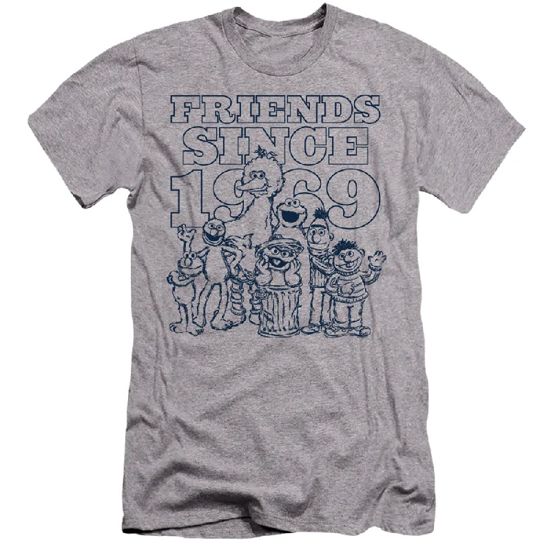 Sesame Street Premium Canvas Shirt Friends Since 1969 Heather Tee