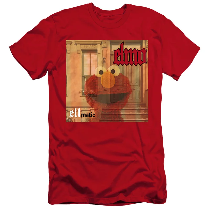 Sesame Street Premium Canvas T-Shirt Elmo Ellmatic Red Tee