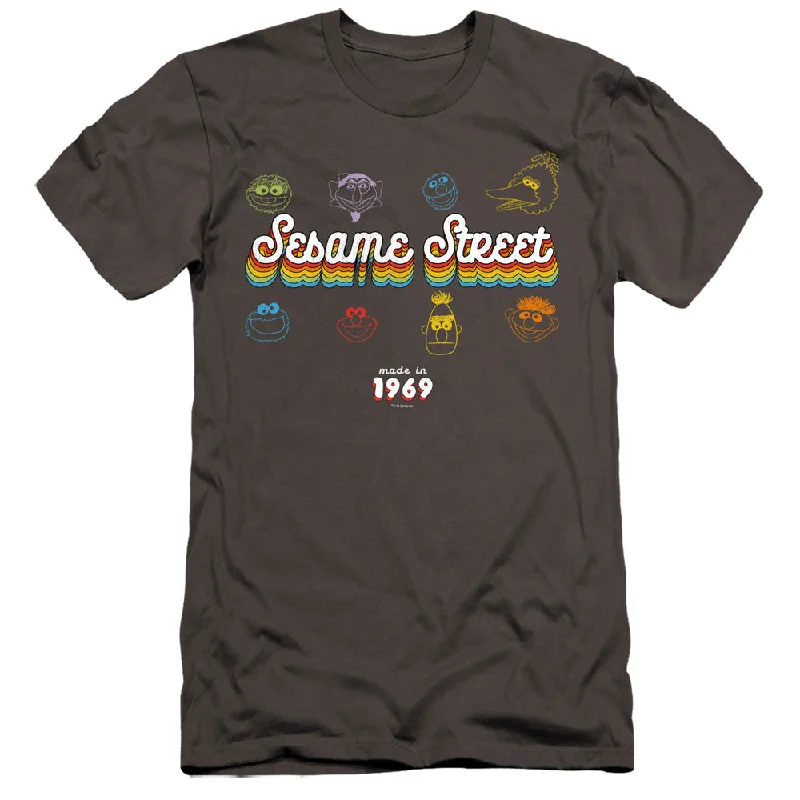 Sesame Street Premium Canvas T-Shirt Made in 1969 Charcoal Tee