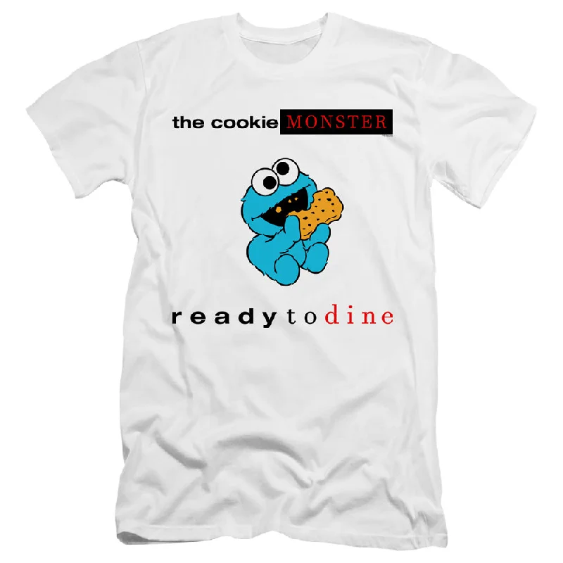 Sesame Street Premium Canvas T-Shirt Ready to Dine White Tee