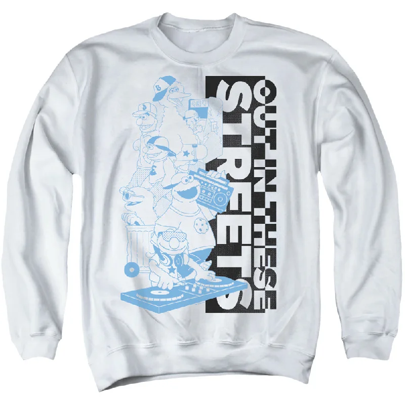 Sesame Street Sweatshirt Out in These Streets White Pullover