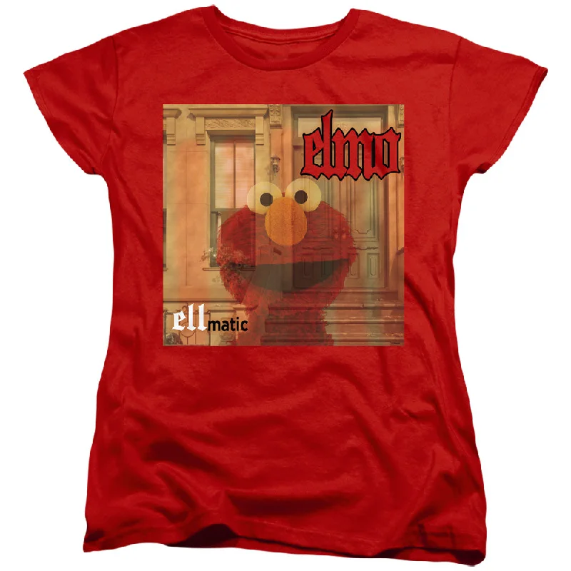 Sesame Street Womens T-Shirt Elmo Ellmatic Red Tee