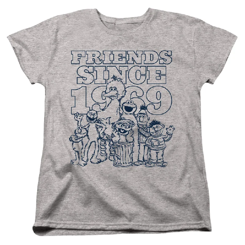 Sesame Street Womens T-Shirt Friends Since 1969 Heather Tee