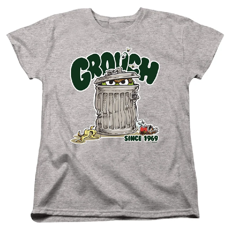 Sesame Street Womens T-Shirt Grouch Since 1969 Heather Tee