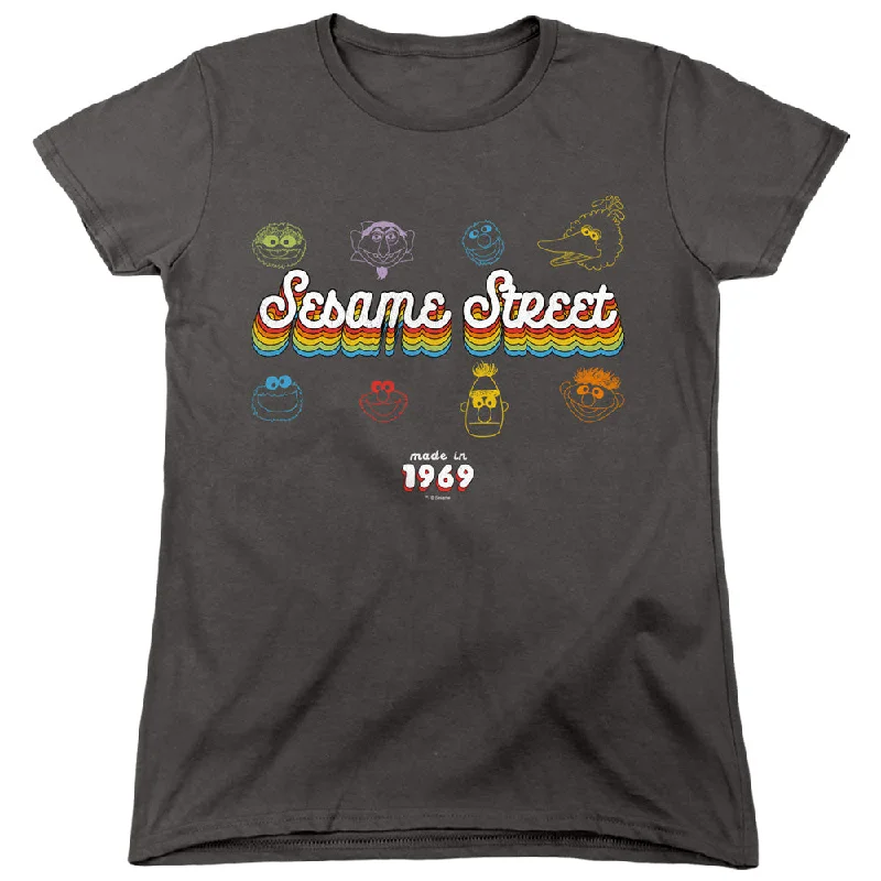 Sesame Street Womens T-Shirt Made in 1969 Charcoal Tee