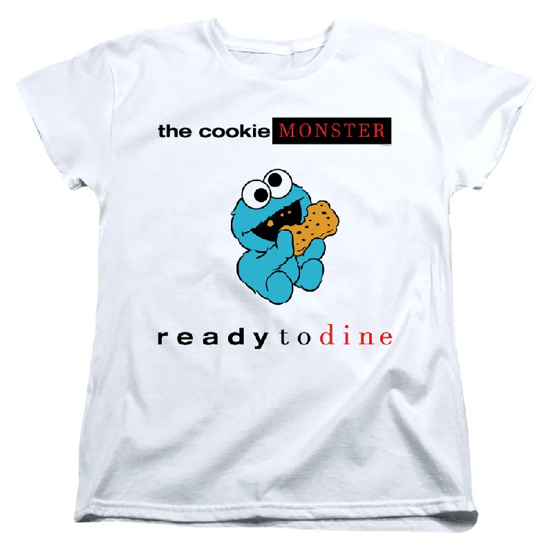 Sesame Street Womens T-Shirt Ready to Dine White Tee