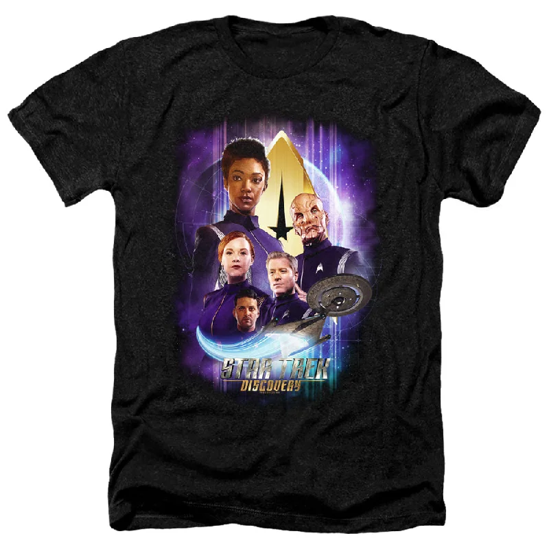 Star Trek Heather T-Shirt Characters Black Tee