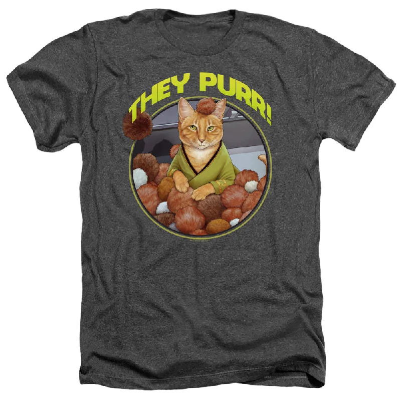 Star Trek Heather T-Shirt They Purr Charcoal Tee