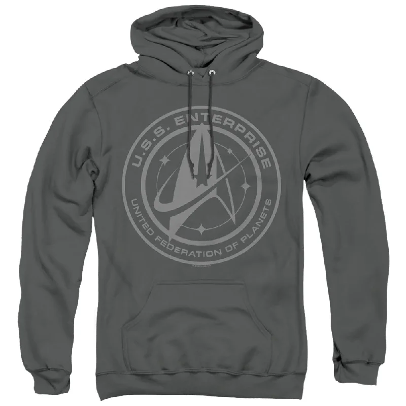 Star Trek Hoodie Enterprise Crest Charcoal Hoody