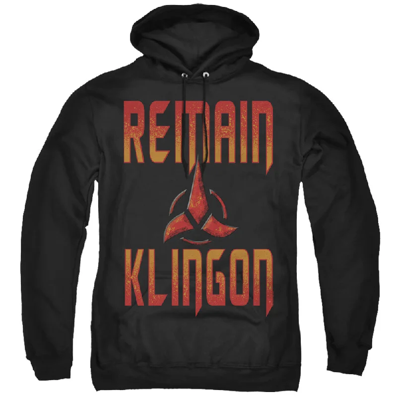 Star Trek Hoodie Remain Klingon Black Hoody