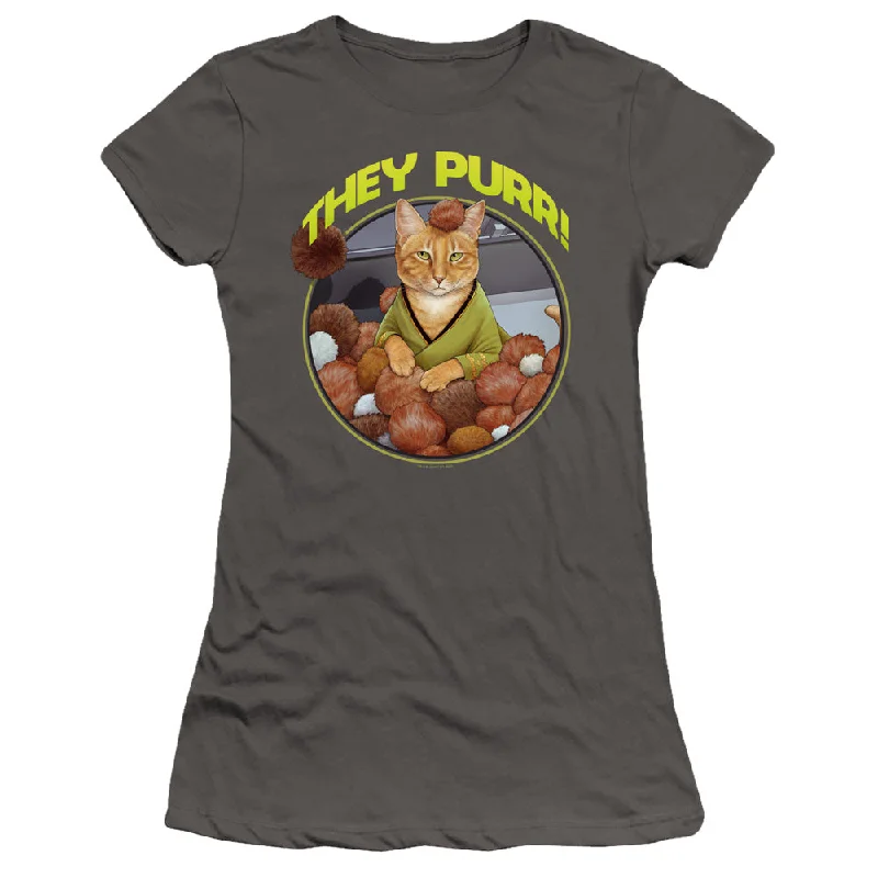 Star Trek Juniors T-Shirt They Purr Charcoal Premium Tee