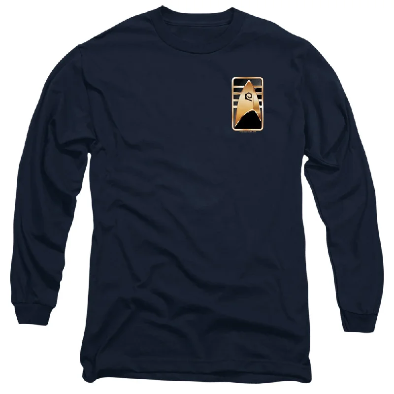 Star Trek Long Sleeve T-Shirt Discovery Cadet Badge Navy Tee