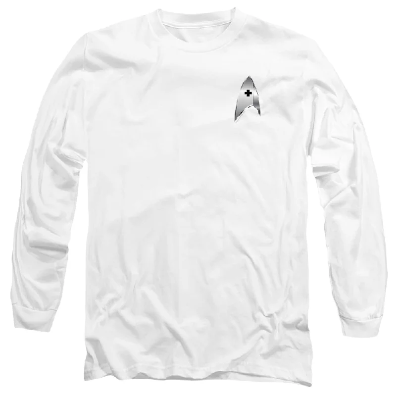 Star Trek Long Sleeve T-Shirt Discovery Medical Badge White Tee