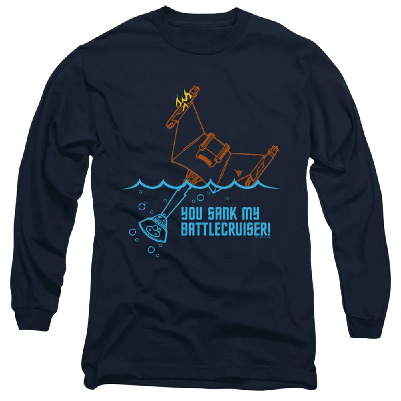 Star Trek Long Sleeve T-Shirt Sank My Battlecruiser Navy Tee