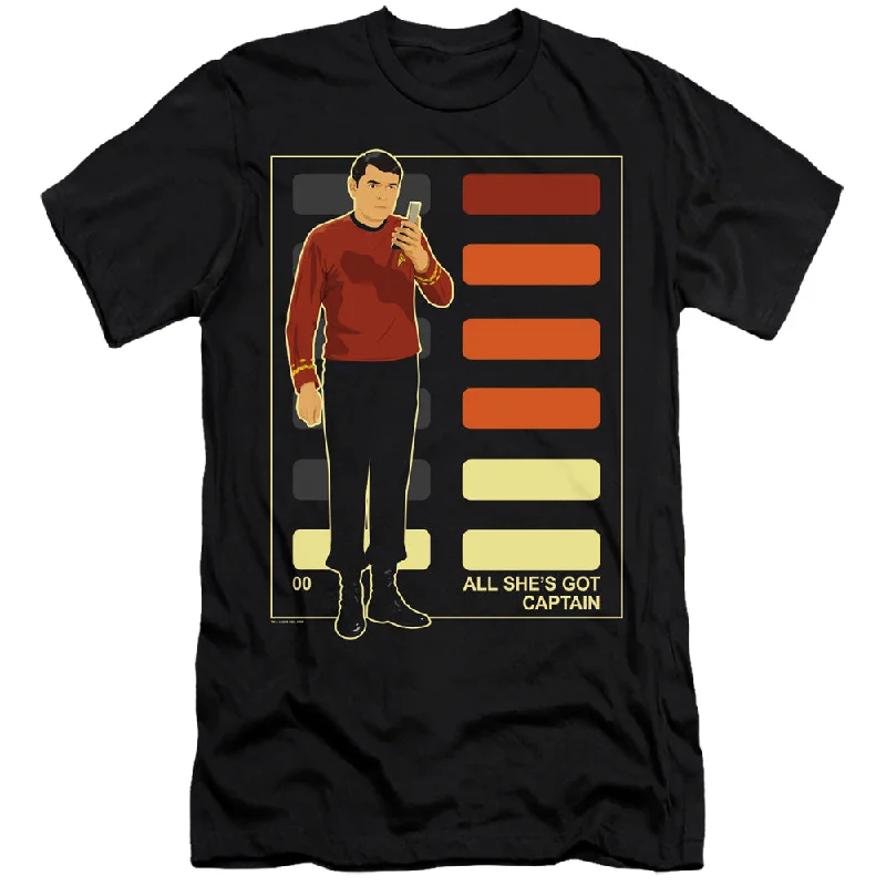 Star Trek Premium Canvas T-Shirt All Shes Got Captain Black Tee