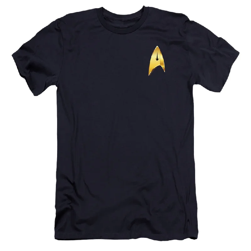 Star Trek Premium Canvas T-Shirt Discovery Command Badge Navy Tee