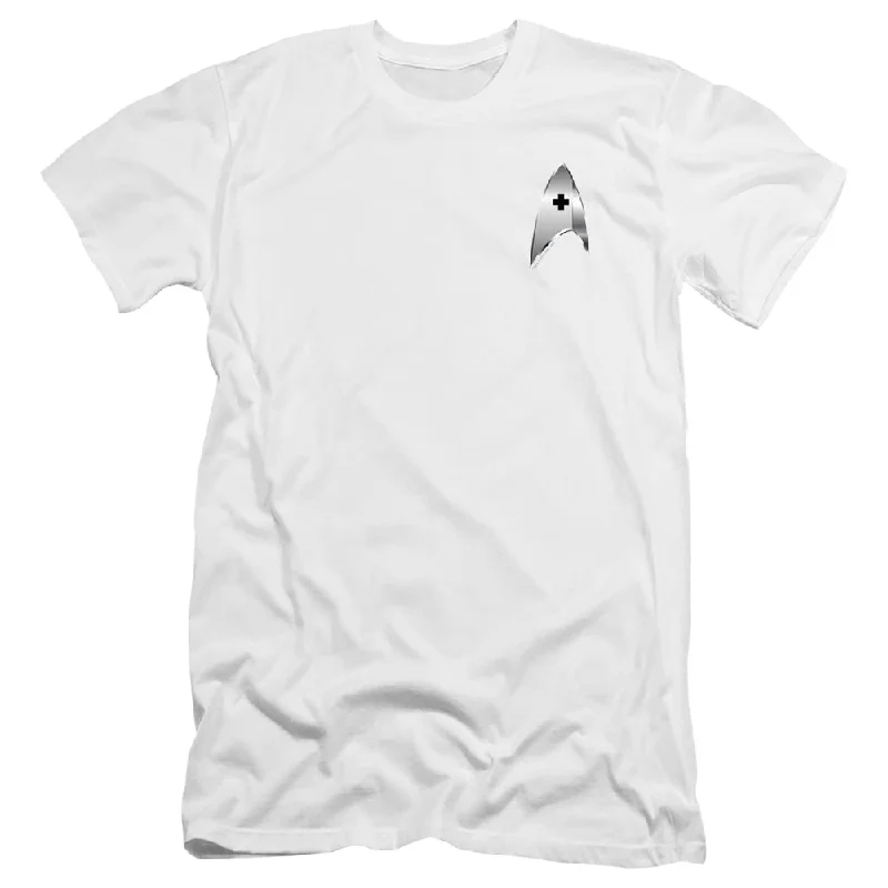 Star Trek Premium Canvas T-Shirt Discovery Medical Badge White Tee