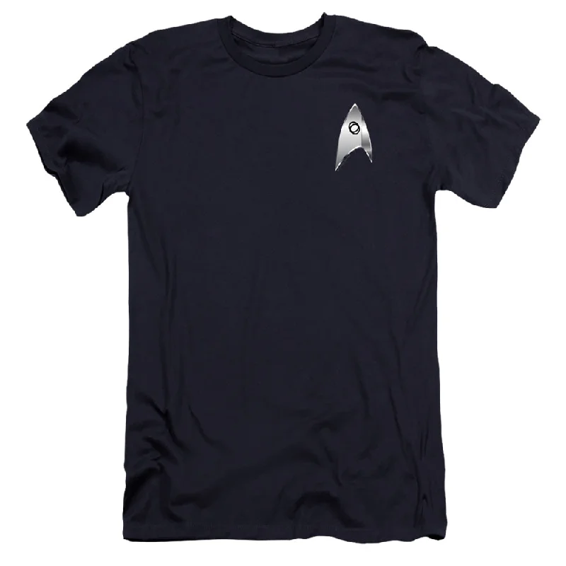 Star Trek Premium Canvas T-Shirt Discovery Science Badge Navy Tee