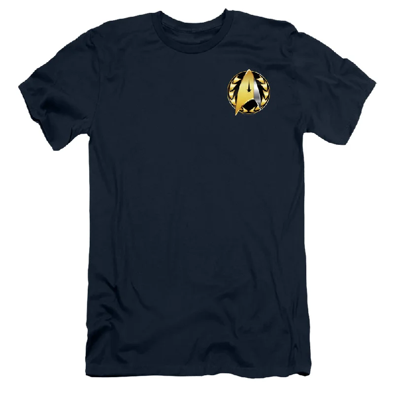 Star Trek Slim Fit T-Shirt Discovery Admiral Badge Navy Tee