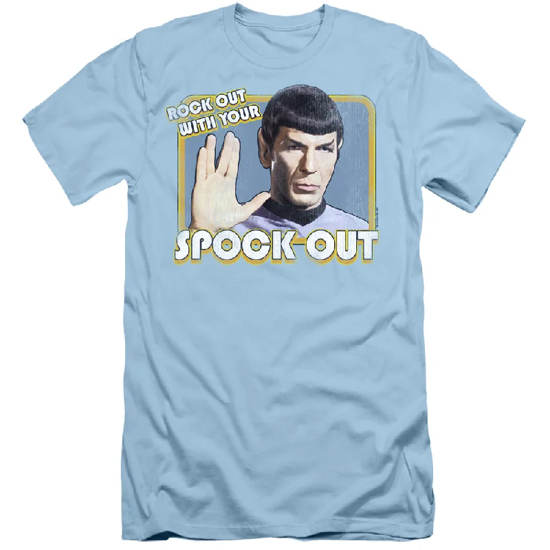 Star Trek Slim Fit T-Shirt Spock Out Light Blue Tee