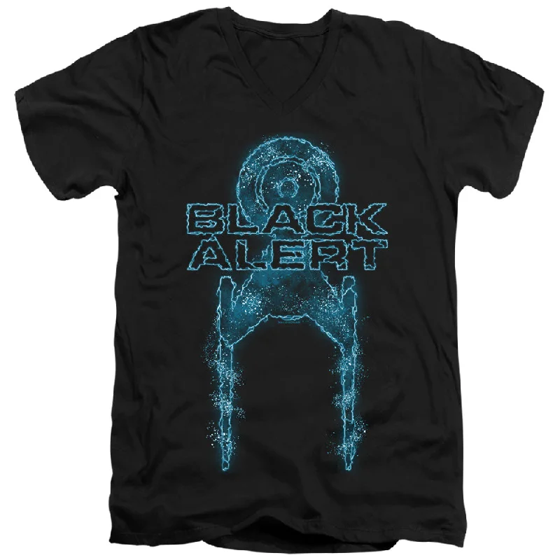 Star Trek Slim Fit V-Neck T-Shirt Black Alert Black Tee