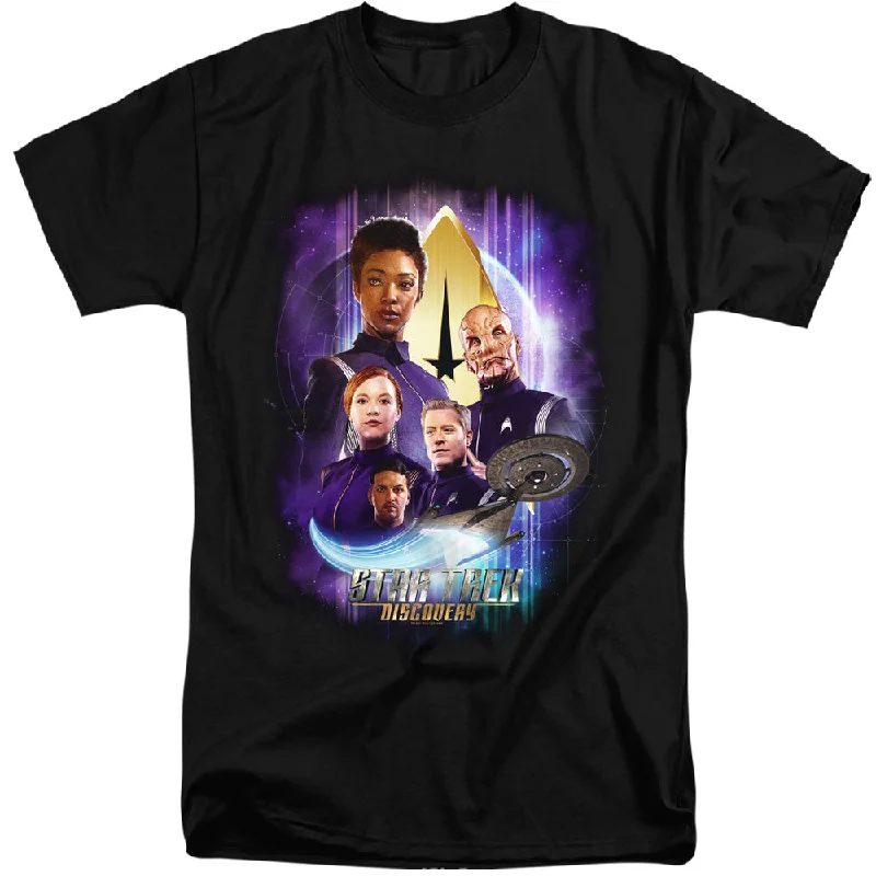 Star Trek Tall T-Shirt Characters Black Tee