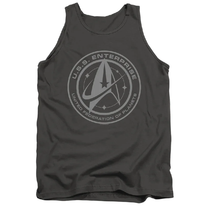 Star Trek Tanktop Enterprise Crest Charcoal Tank