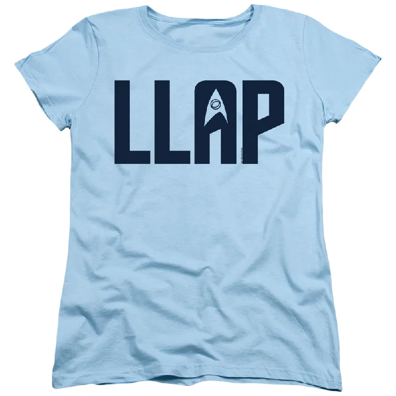 Star Trek Womens T-Shirt LLAP Light Blue Tee