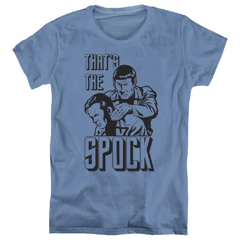 Star Trek Womens T-Shirt Thats The Spock Carolina Blue Tee